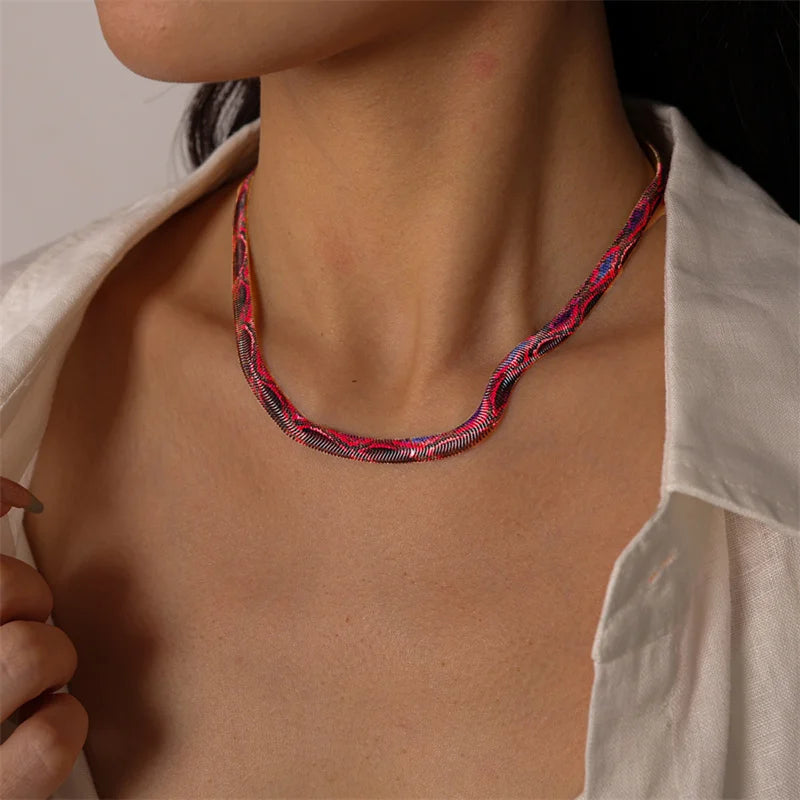 Blood Python snake chain worn
